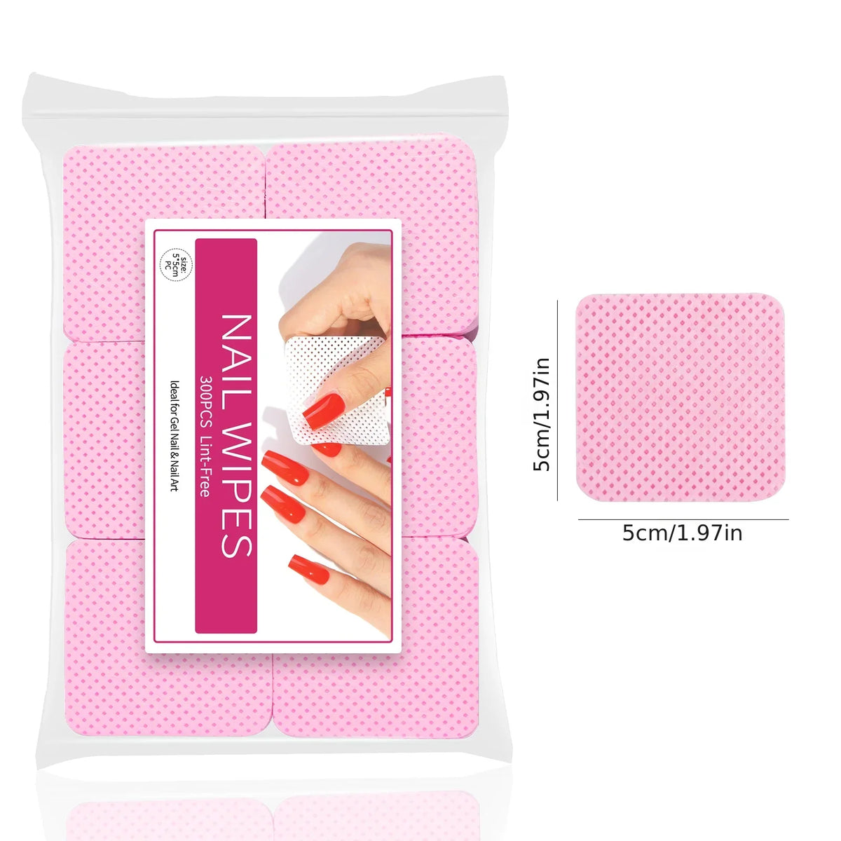Nail Polish Remover Wipes Nail Cleaning Pads, Non Woven Nail Pads For Women Girl Beauty Salon 10