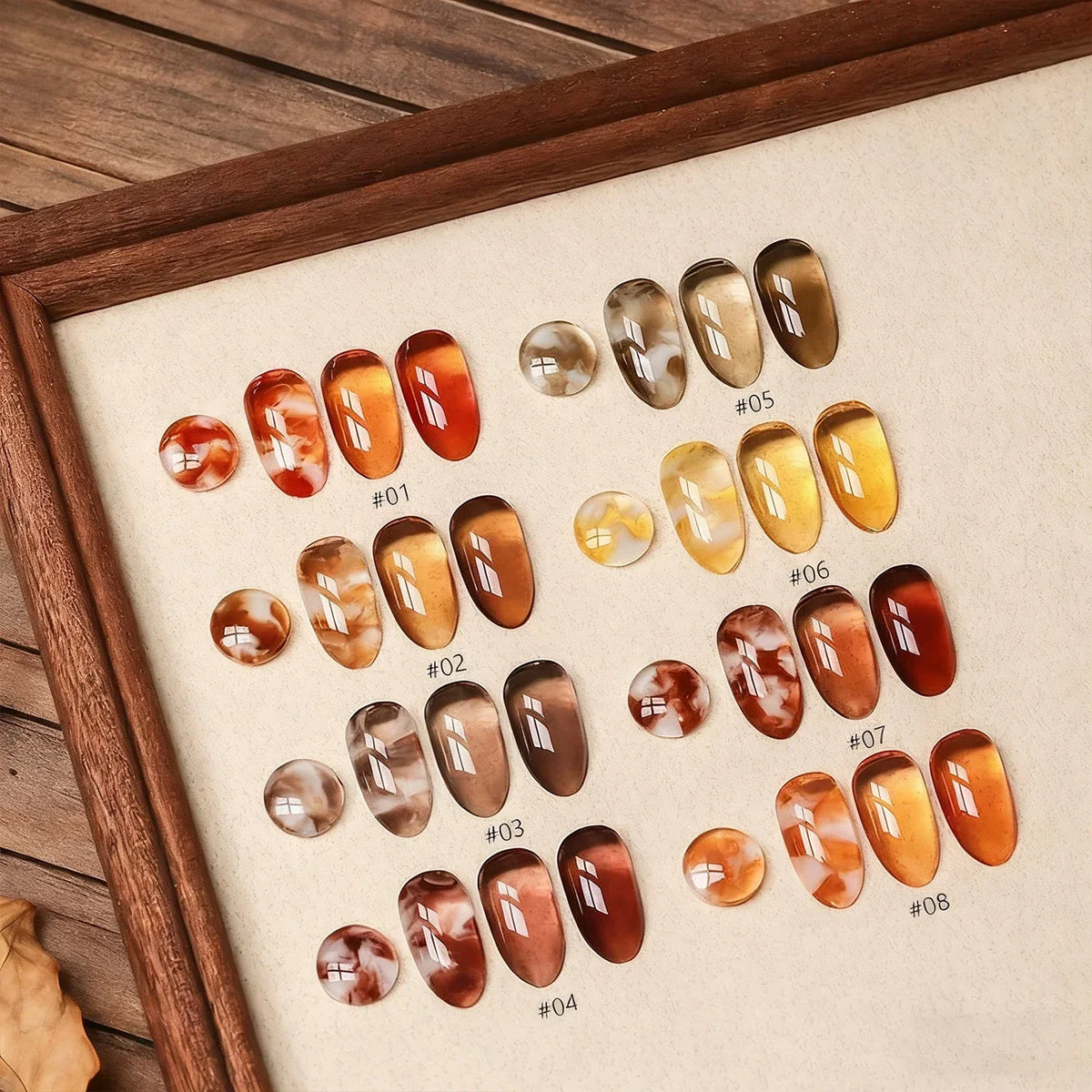 MIANEL 10ML Brown Amber Series Jelly Gel Nail Polish 2026 New Popular Ice Clear Caramel Nail Polish Black Nails 1-6pcs 6
