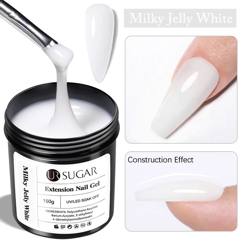 UR SUGAR 150g Rubber Base Gel Nail Polish Sparking Aurora Glitter Rubber Varnish Soak Off Semi permanent UV LED Gel Manicure 28