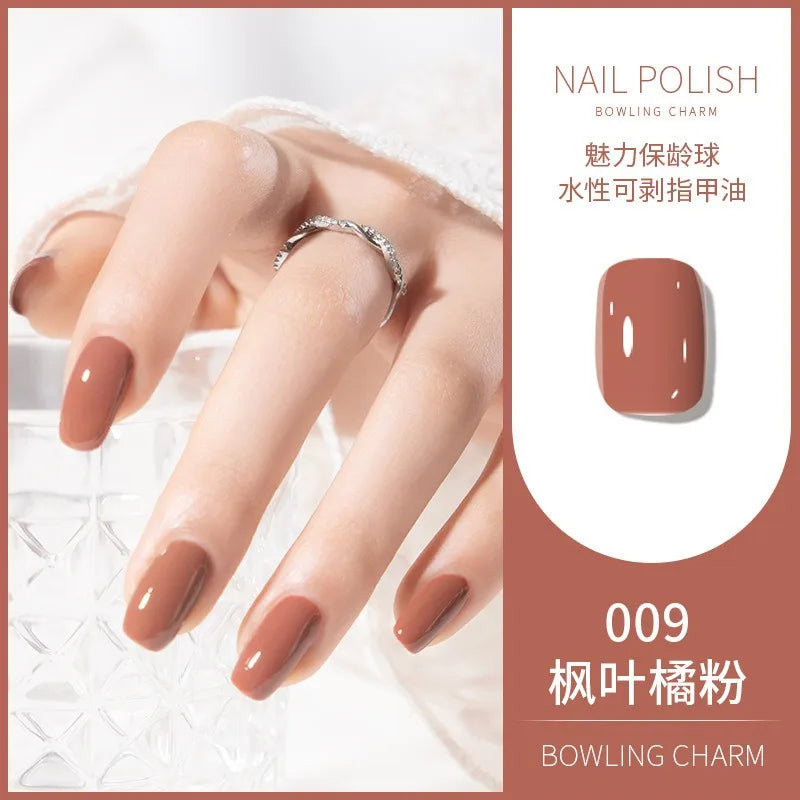 40 Colors New Nail Polish for Summer Water-based Quick Drying Tearable Nail Art Semipermanent Monochrome No Baking Lamp Varnish 26