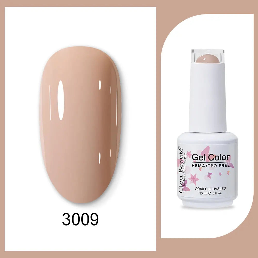 Clou Beaute 15ml Red Black White Green Neon Gel Nail Polish Base Top Coat Velvet Top 400 Colors Semi Permanent Gel Nail Varnish 99