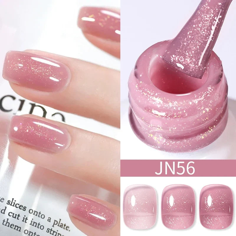 BORN PRETTY 10ml Blood Red Jelly Gel Nail Polish Halloween Nails Art Gel Polish Sheer Translucent Nail Gel for Winter Manicure 52