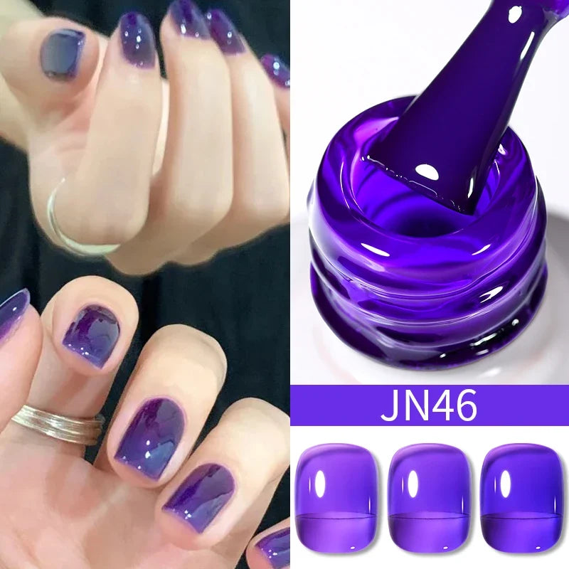 BORN PRETTY 10ml Blood Red Jelly Gel Nail Polish Halloween Nails Art Gel Polish Sheer Translucent Nail Gel for Winter Manicure 104