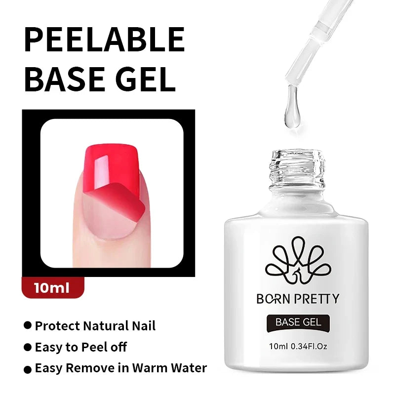 BORN PRETTY 10ml Clear Blooms Gel Polish UV LED Soak Off Nail Art Polish for Spreading Effect Marble Nail Polish Gel Painting 33