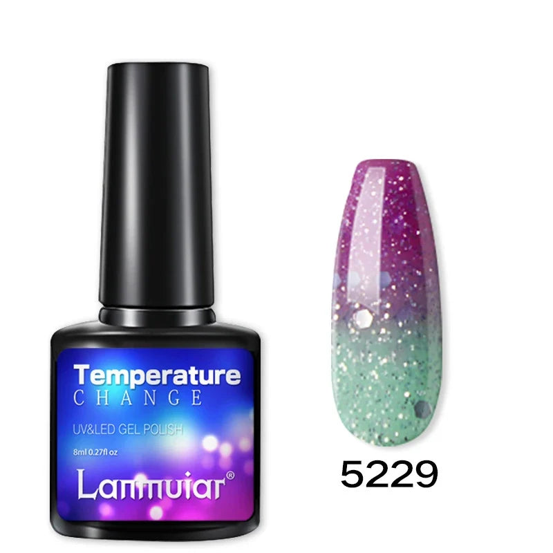 Temperature Color Changing Thermal Nail Polish Fast Drying Water-based Gradient Nail Varnish Manicure Supplies Nail Art 16