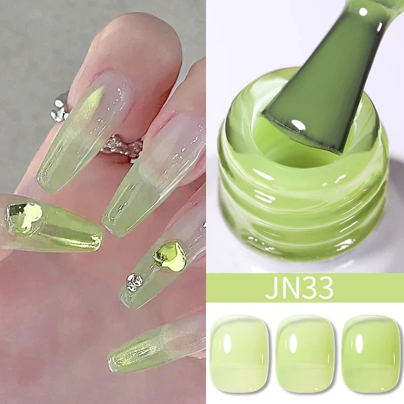 BORN PRETTY 10ml Blood Red Jelly Gel Nail Polish Halloween Nails Art Gel Polish Sheer Translucent Nail Gel for Winter Manicure 49