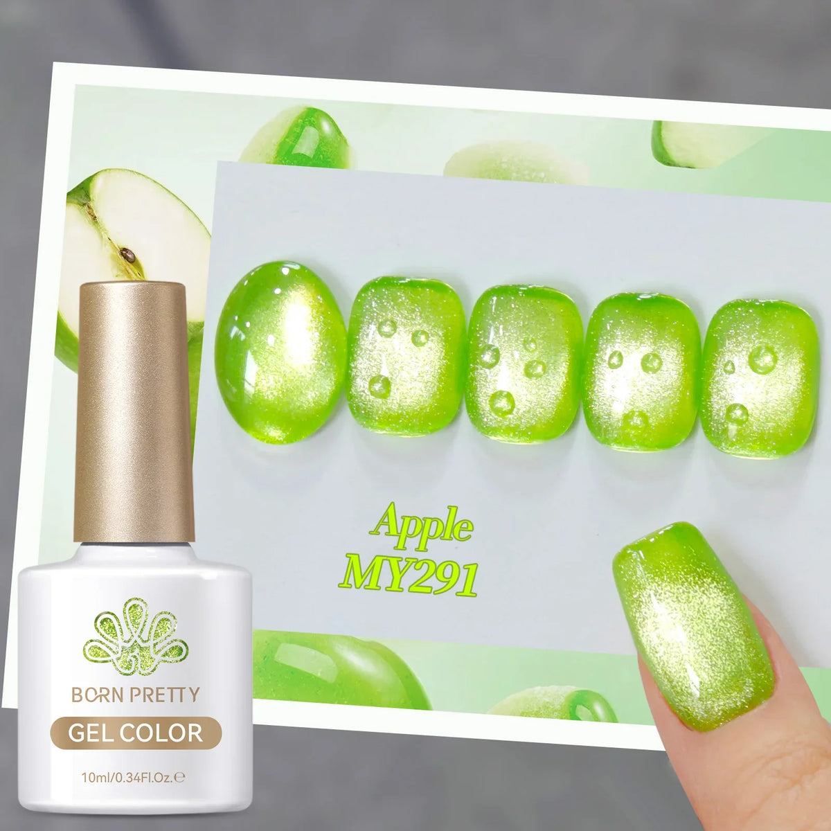 BORN PRETTY 10ml Fruit Purple Grape Cat Magnetic Gel Nail Polish 2025 New Whitening Guava Glass Beads Varnish Nail Supplies 49