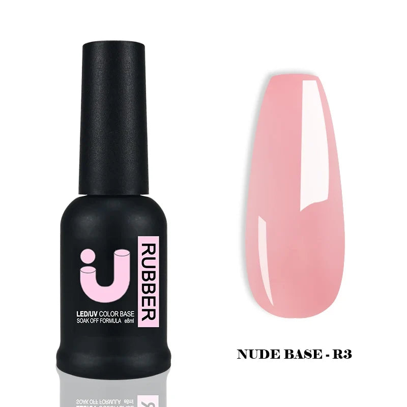 UNO JYJ Nude Rubber Base Gel Polish Semi-permanent Nail Polish UV Varnish Manicure Natural Nail Base Coat 7 Colors Basis Gellac 11