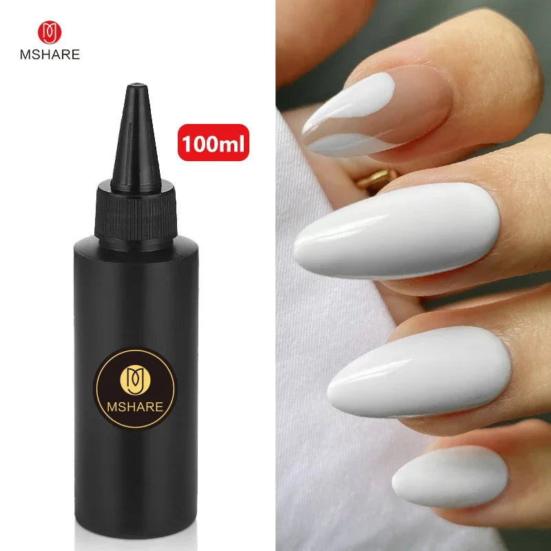 MSHARE 100ML Nail Gel Polish Soak Off UV LED Nails Vernis Semi Permanent Varnish Polish White Red Nail Gel Art 1