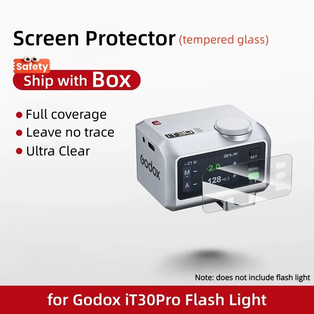 9H Tempered Film Glass Screen Protector Cap for Godox iT30Pro & more 11