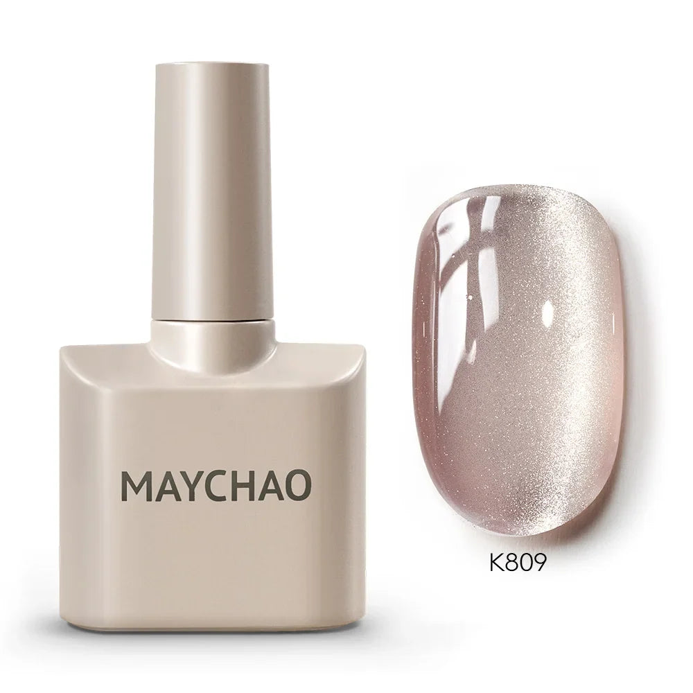 MAYCHAORomantic Galaxy Cat Eye Gel Nail Polish With Magnet Soak off UV Holographic Magnetic Rainbow Gel Polish for Nail Manicure 35
