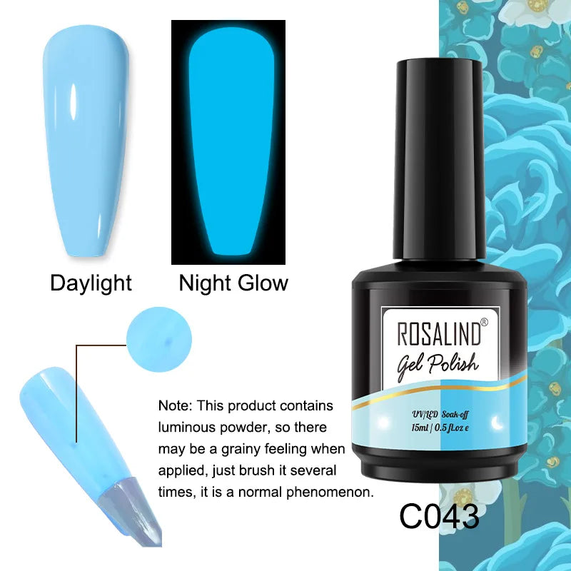 ROSALIND 7ml/15ml Summer Green Gel Nail Polish Semi Permanent Nail Art Manicure Soak Off Top Base Matt Hybrid Varnishes UV Gel 61