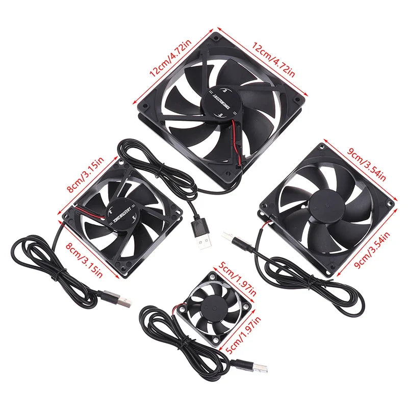 USB Brushless Cooling Fan | 5V Quiet Computer Router Cooler for Electronics 5