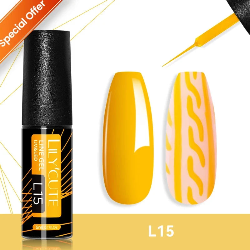 LILYCUTE 7ML Colorful Gel Nail Polish 129 Colors Long Lasting For Manicure Semi Permanent Base Top Coat Nail Art UV Gel Varnish 41