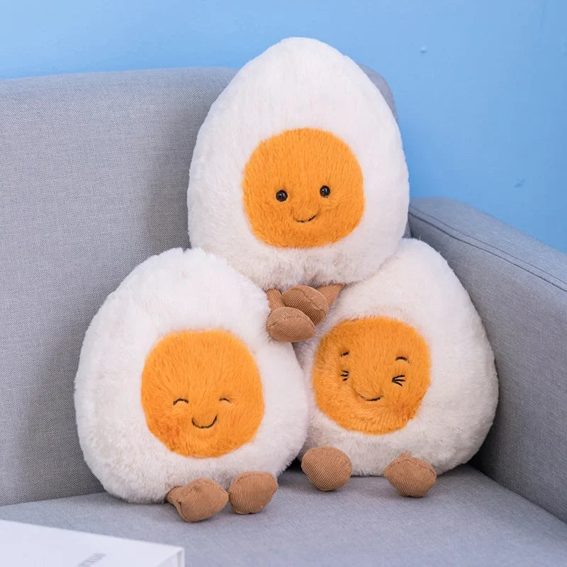Cute Cartoon Egg & Toast Plush Toy – Breakfast Expression Stuffed Doll Pillow | Soft Baby Comfort Toy & Christmas Gift 2