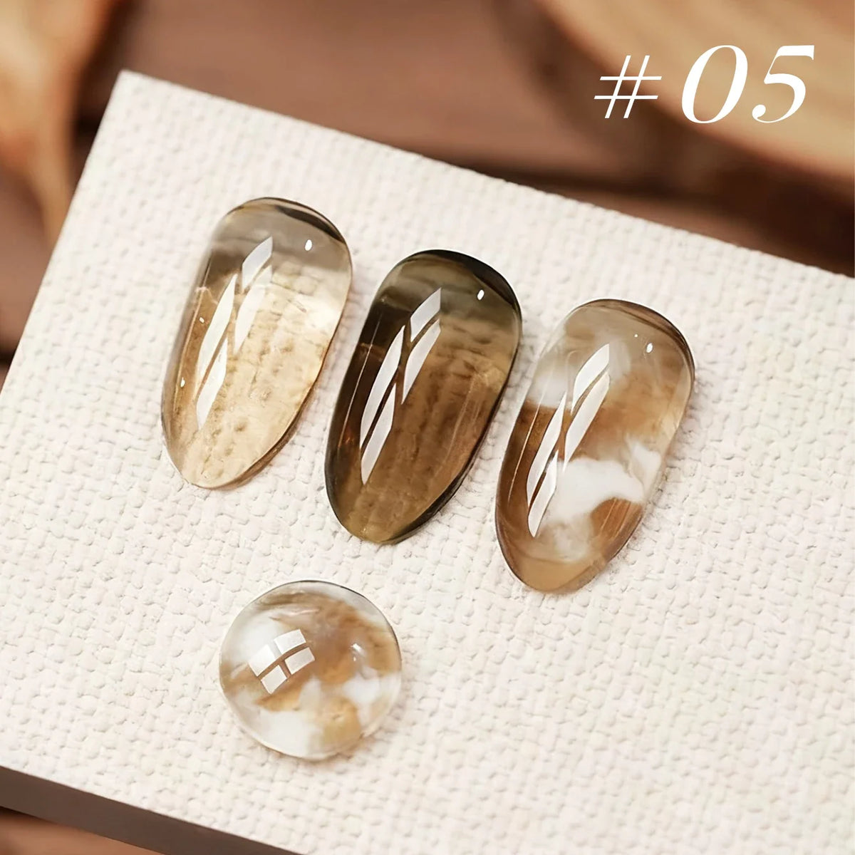 MIANEL 10ML Brown Amber Series Jelly Gel Nail Polish 2026 New Popular Ice Clear Caramel Nail Polish Black Nails 1-6pcs 5