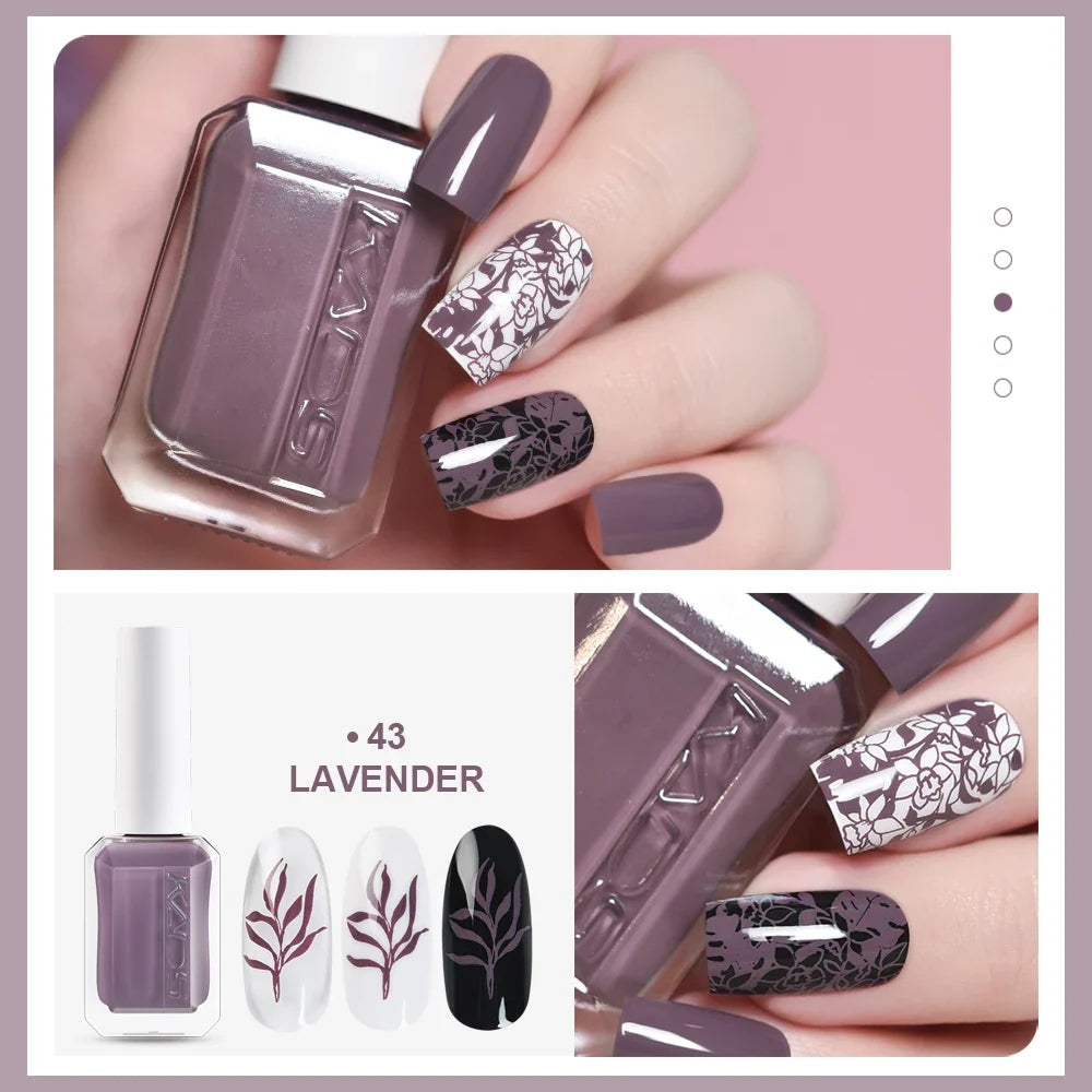 KADS Professional 11ml 24 Colors Nail Stamping Polish Gold Silver Nails Art Varnish for Stamping Plate DIY Nail Printing Polish 17