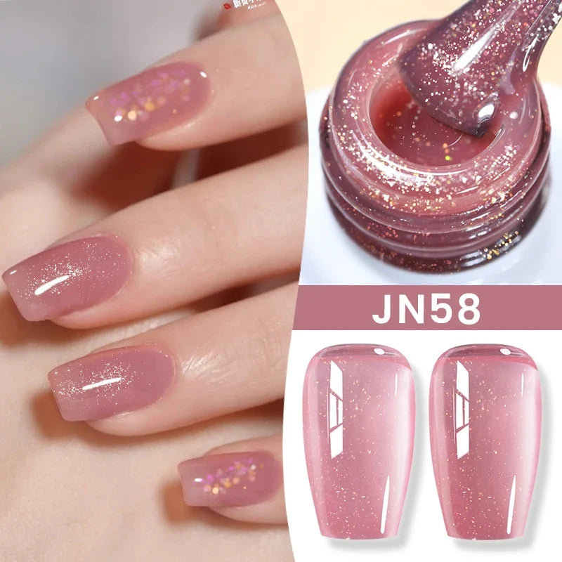 BORN PRETTY 83 Colors 10ml Jelly Nude Gel Nail Polish Autumn Amber Semi Transparent Manicure Soak off UV LED Nails Gel Varnish 17