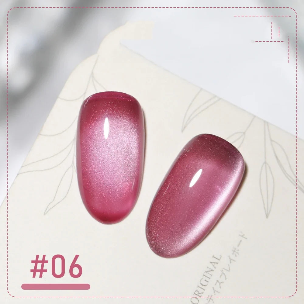 XEIJAYI Pink Cat Eye Gel Nail Polish Ceramic Magnetic Gel UV Semi-permanent Enamels Varnish Nail Supplies For Professionals Gel 66