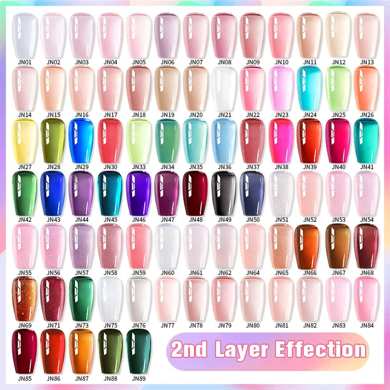 BORN PRETTY 83 Colors 10ml Jelly Nude Gel Nail Polish Autumn Amber Semi Transparent Manicure Soak off UV LED Nails Gel Varnish 2