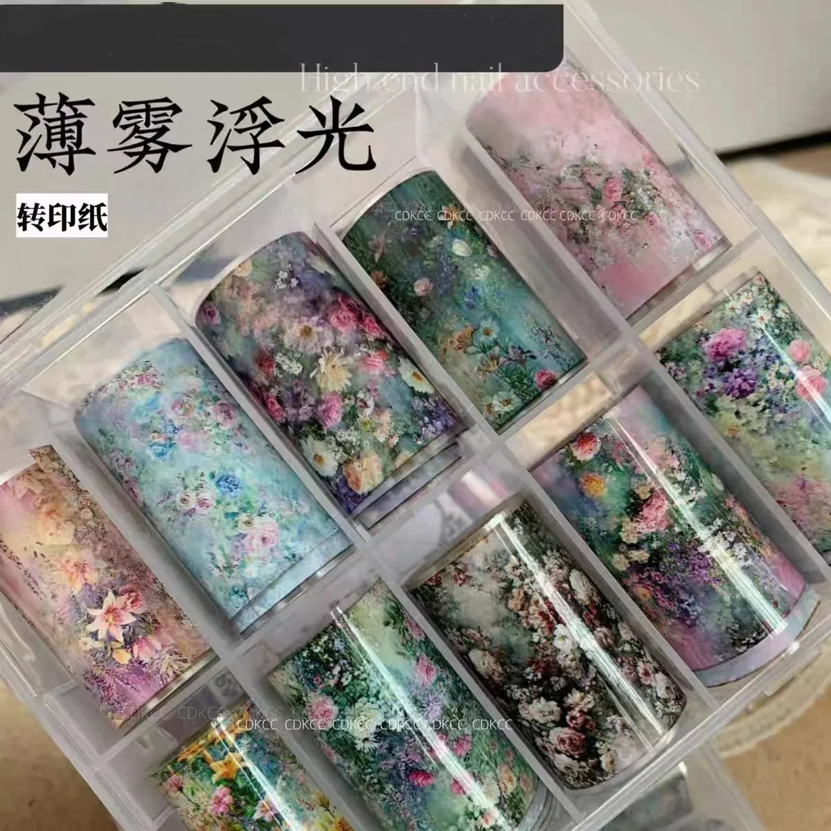 10Rolls Plaid Thousand-Bird Bow  Stars Nail Foils Transfer Paper  Nail Art Stickers  Manicure Set Decal  Nails Decoration 36
