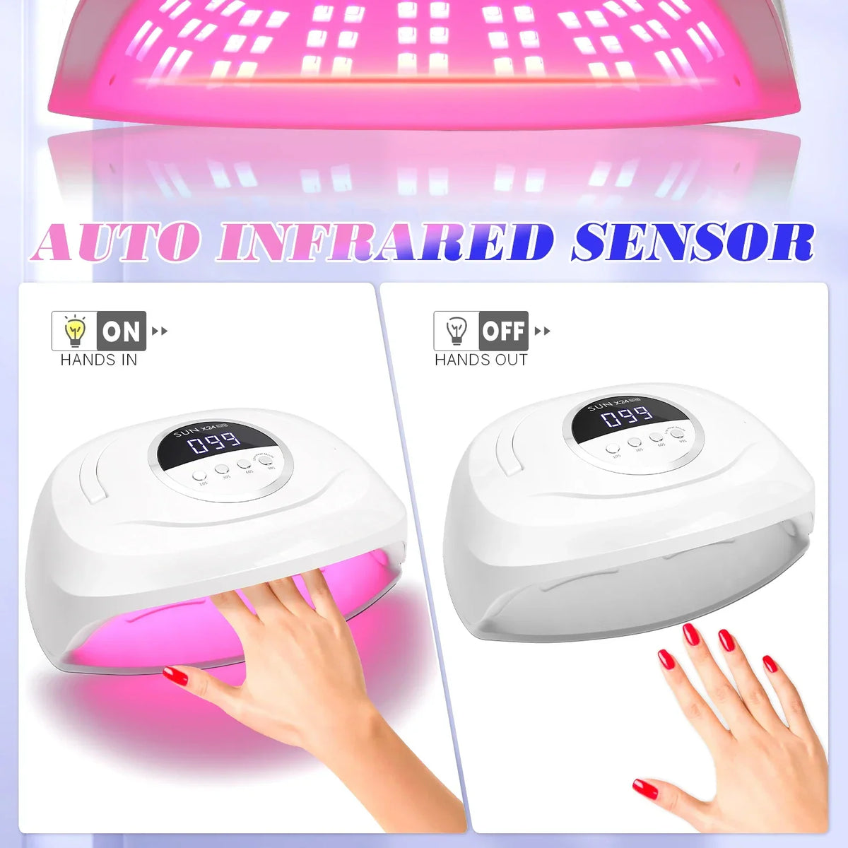 380W UV LED Lamp for Nail  84 LEDs Nail Dryer with Auto Sensor Quick-drying Manicure Lamp for Curing Nail Polish Nail Art Tools 5