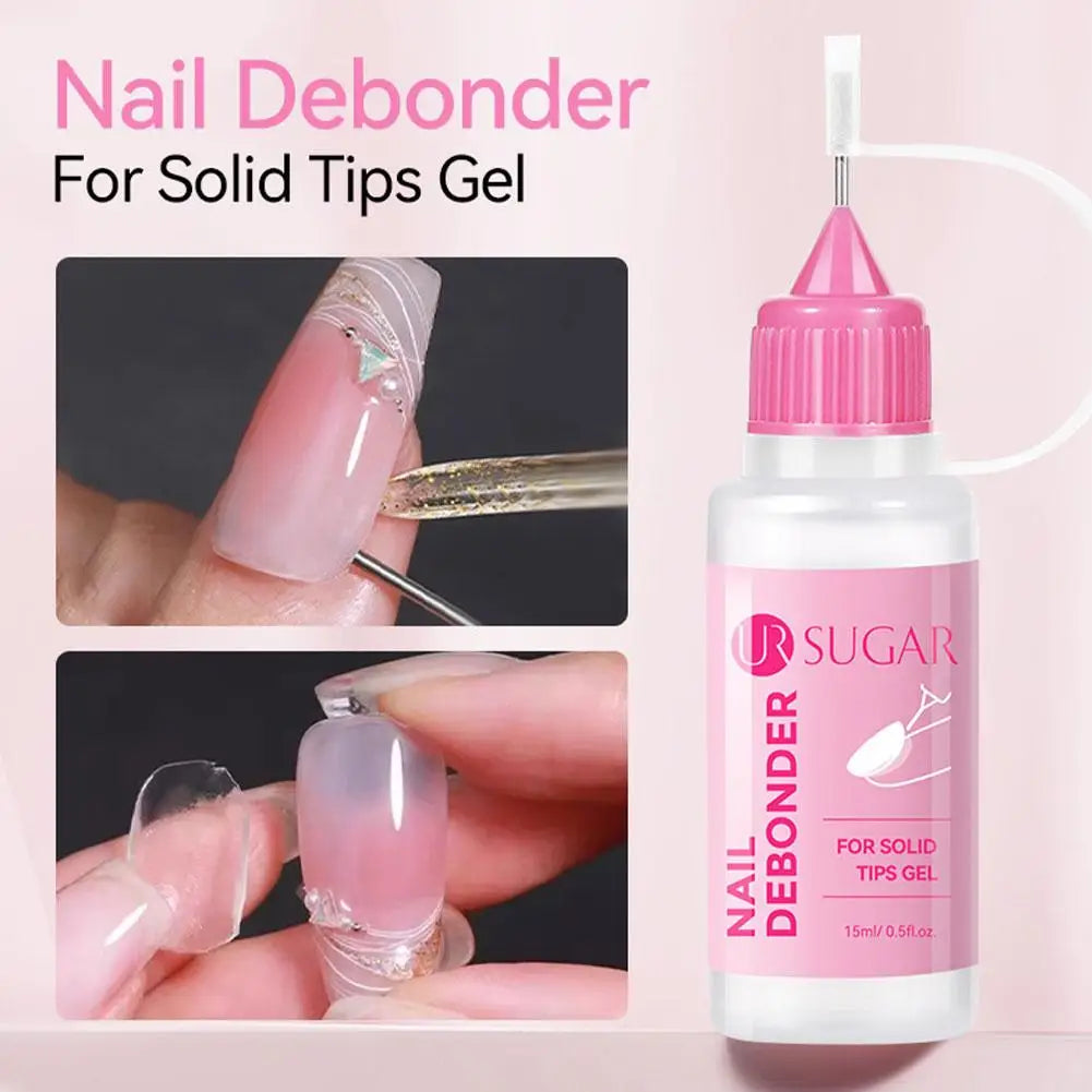 15ML Nail Glue Remover for Press on Acetone Free Nail Polish Remover Multi-Functional Remover for Nails Tips Gentle Glue Remover 5