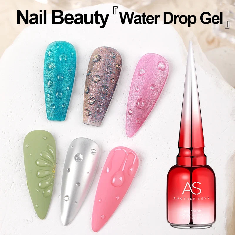AS 15ml Transfer Foil Gel Nail Polish Soak Off Led Uv Gel Varnish Fast Dry Star Sticker Glue Stamp Gel 14