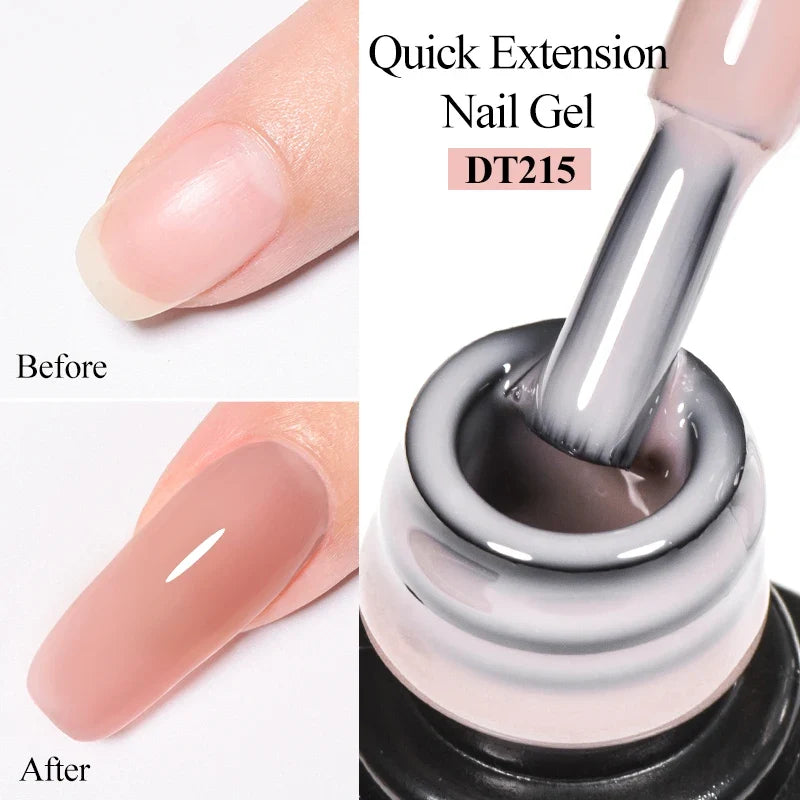 Milky White Nail Extension Gel Clear Nude Building UV Gel For Nails Finger Extensions Form Tips French Nails Manicure Nail Art 73