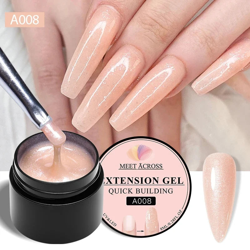 Milky White Nail Extension Gel Clear Nude Building UV Gel For Nails Finger Extensions Form Tips French Nails Manicure Nail Art 55
