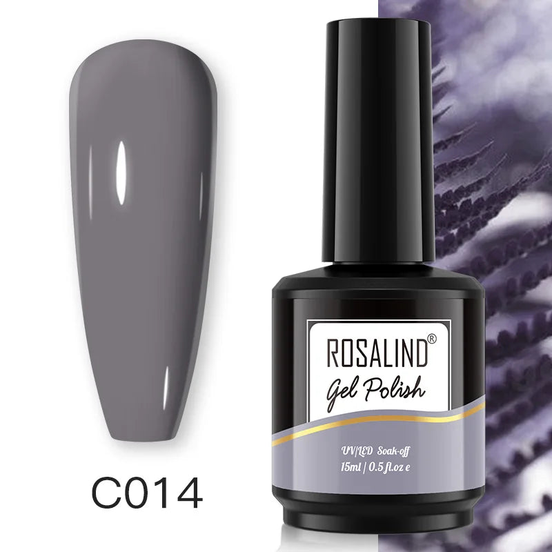 ROSALIND 7ml/15ml Summer Green Gel Nail Polish Semi Permanent Nail Art Manicure Soak Off Top Base Matt Hybrid Varnishes UV Gel 27
