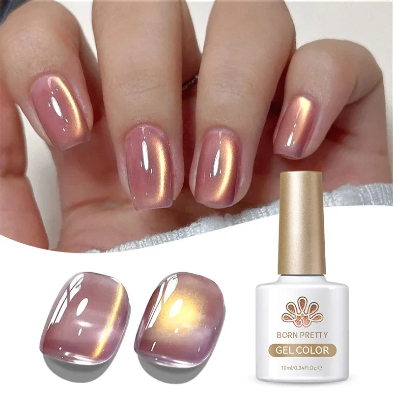 BORN PRETTY 10ml Fruit Purple Grape Cat Magnetic Gel Nail Polish 2025 New Whitening Guava Glass Beads Varnish Nail Supplies 34