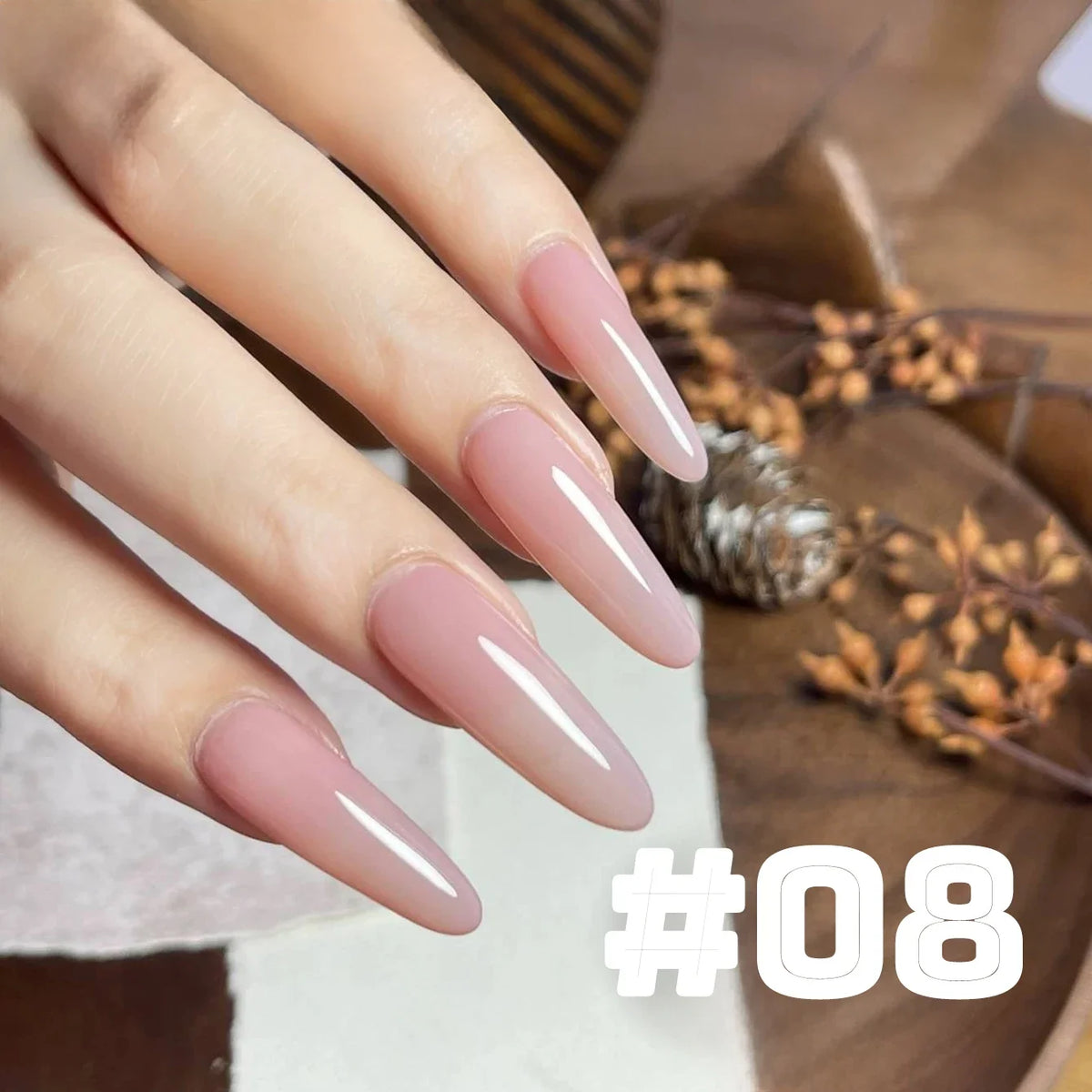 MIANEL  12ML Japanese Style Fairy Gel Nail Polish White Pink Nude Color Ice Clear Nail Polish Pink Nails Summer Nails 1-24pcs 40