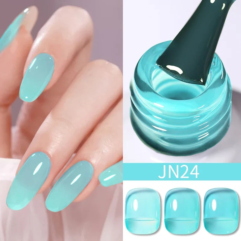BORN PRETTY 10ml Blood Red Jelly Gel Nail Polish Halloween Nails Art Gel Polish Sheer Translucent Nail Gel for Winter Manicure 118