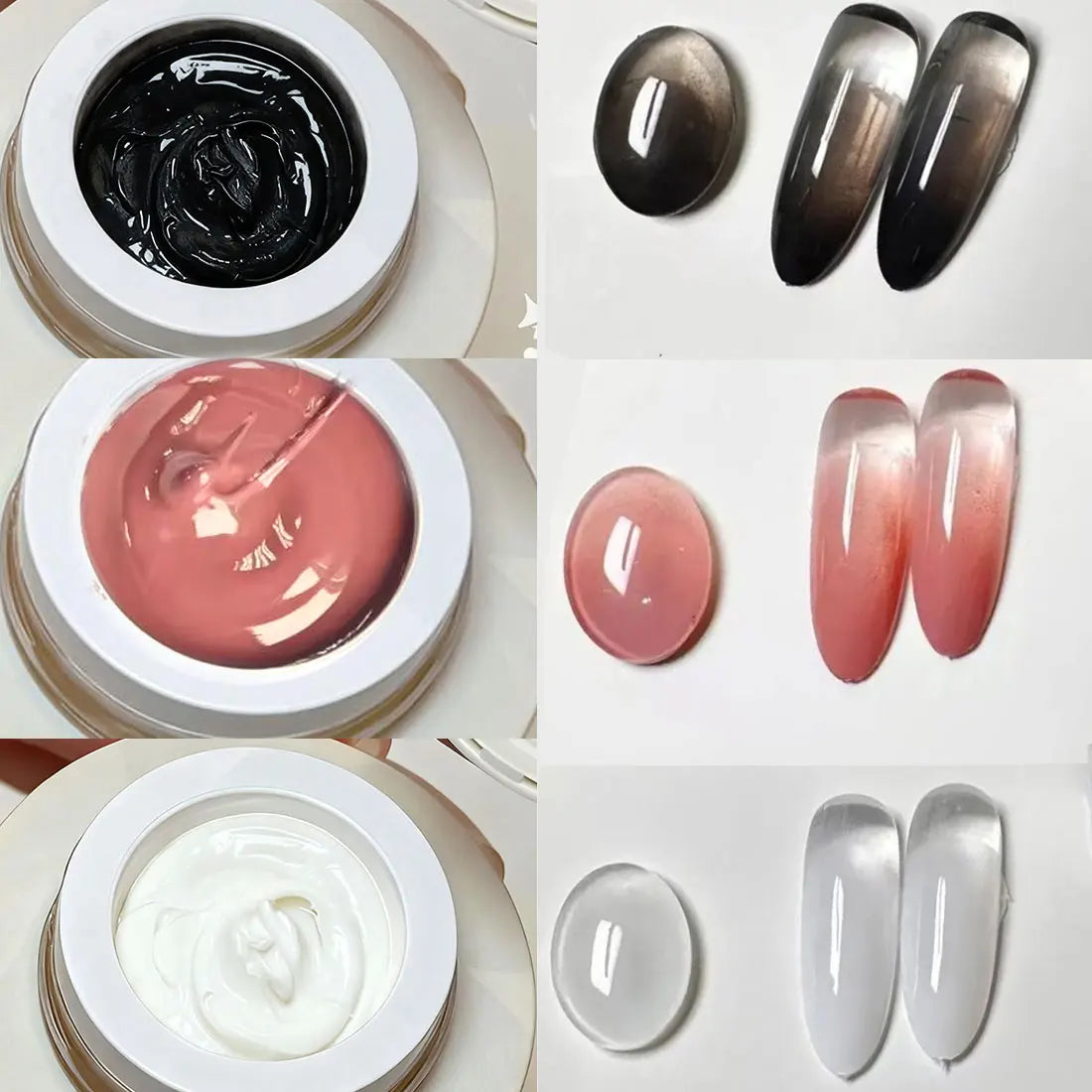 5ml Black Cushion Gradient Painting Gel Black Ombre Patting Gel Polish UV/LED Blush Blooming Aura Manicure Gel Nail Polish R$30@ 4