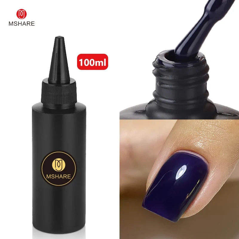 MSHARE 100ML Nail Gel Polish Soak Off UV LED Nails Vernis Semi Permanent Varnish Polish White Red Nail Gel Art 47