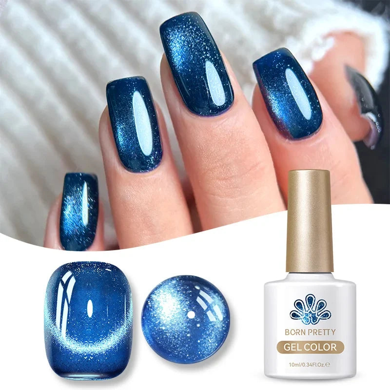 BORN PRETTY 10ml Fruit Purple Grape Cat Magnetic Gel Nail Polish 2025 New Whitening Guava Glass Beads Varnish Nail Supplies 56