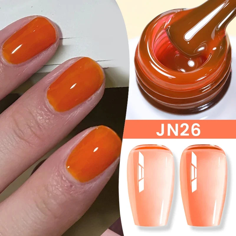BORN PRETTY 83 Colors 10ml Jelly Nude Gel Nail Polish Autumn Amber Semi Transparent Manicure Soak off UV LED Nails Gel Varnish 50