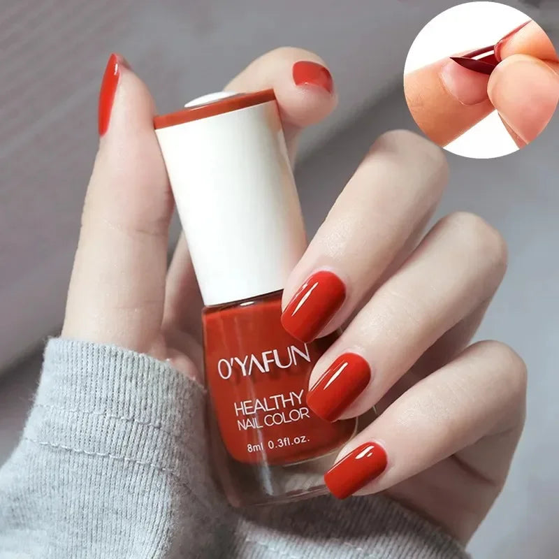 8ml Matte Waterproof No-bake Nail Polish Nail Art Tearable Quick Dry Normal Without Lamp Nail Polish Glitter Sequins UV Varnish 1