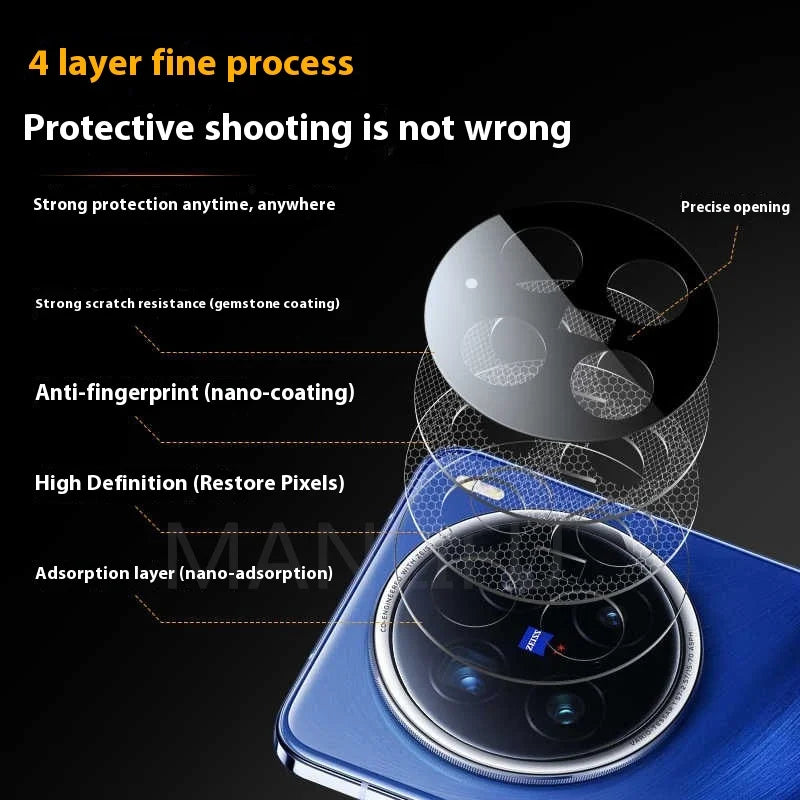 Tempered Glass Lens Protector for Vivo X200 Pro Back Camera 4