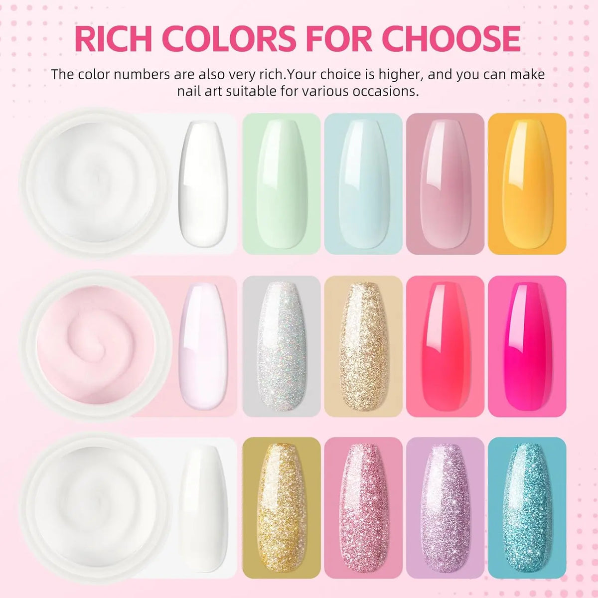 Acrylic Nail Kit for Beginners with Everything Nails Kit Acrylic Set with Drill and U V Light Professional Glitter Powder Decora 2