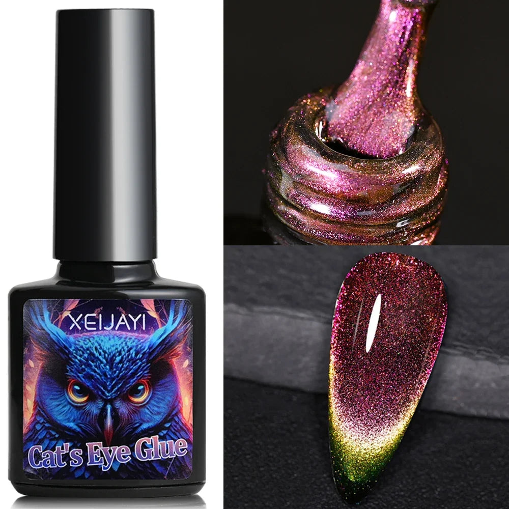 XEIJAYI Pink Cat Eye Gel Nail Polish Ceramic Magnetic Gel UV Semi-permanent Enamels Varnish Nail Supplies For Professionals Gel 21