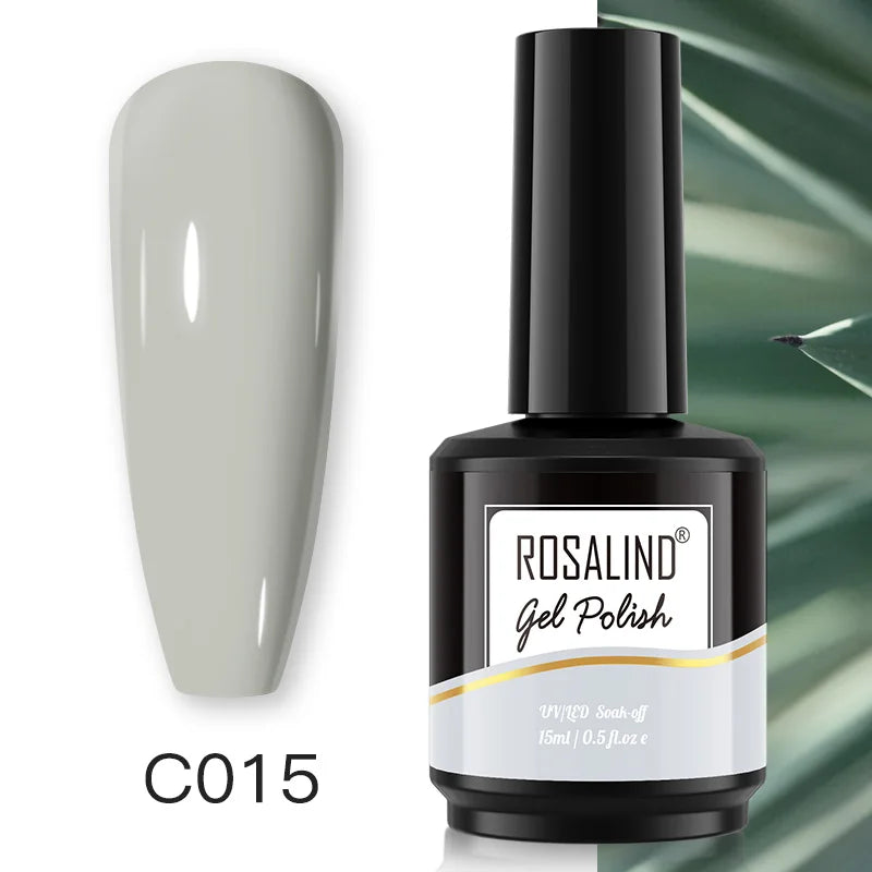 ROSALIND 7ml/15ml Summer Green Gel Nail Polish Semi Permanent Nail Art Manicure Soak Off Top Base Matt Hybrid Varnishes UV Gel 13