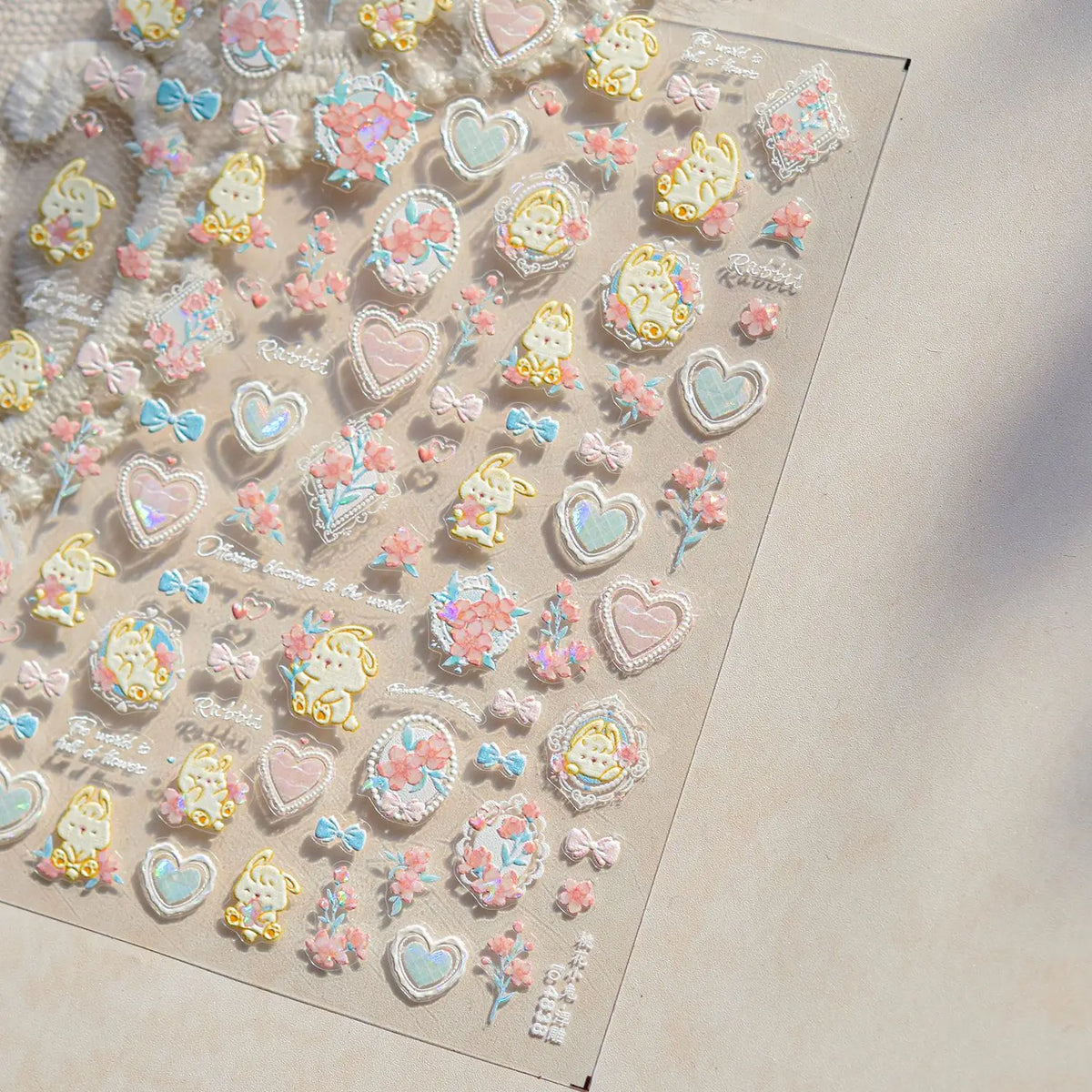 1pcs Dream Flower Window Shell Light Nail Art Stickers Japanese Flower Self Adhesive Stickers Press On Nails Decoration Decals 51
