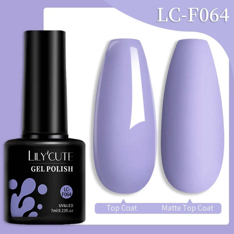 LILYCUTE 7ML Colorful Gel Nail Polish 129 Colors Long Lasting For Manicure Semi Permanent Base Top Coat Nail Art UV Gel Varnish 36