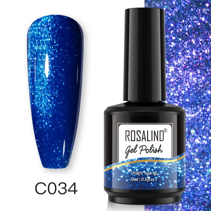 ROSALIND 7ml/15ml Summer Green Gel Nail Polish Semi Permanent Nail Art Manicure Soak Off Top Base Matt Hybrid Varnishes UV Gel 29