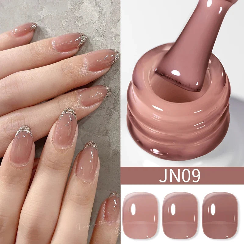 BORN PRETTY 10ml Blood Red Jelly Gel Nail Polish Halloween Nails Art Gel Polish Sheer Translucent Nail Gel for Winter Manicure 94