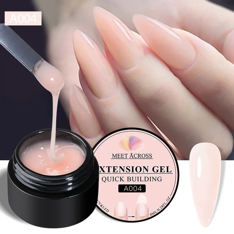 Milky White Nail Extension Gel Clear Nude Building UV Gel For Nails Finger Extensions Form Tips French Nails Manicure Nail Art 42