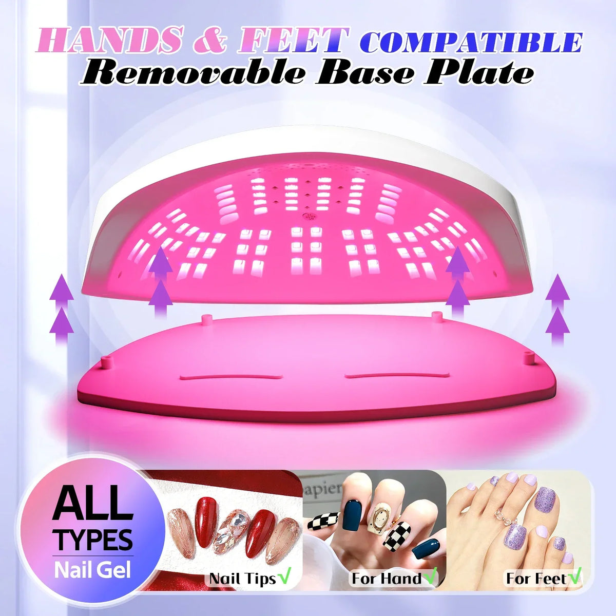 380W UV LED Lamp for Nail  84 LEDs Nail Dryer with Auto Sensor Quick-drying Manicure Lamp for Curing Nail Polish Nail Art Tools 6