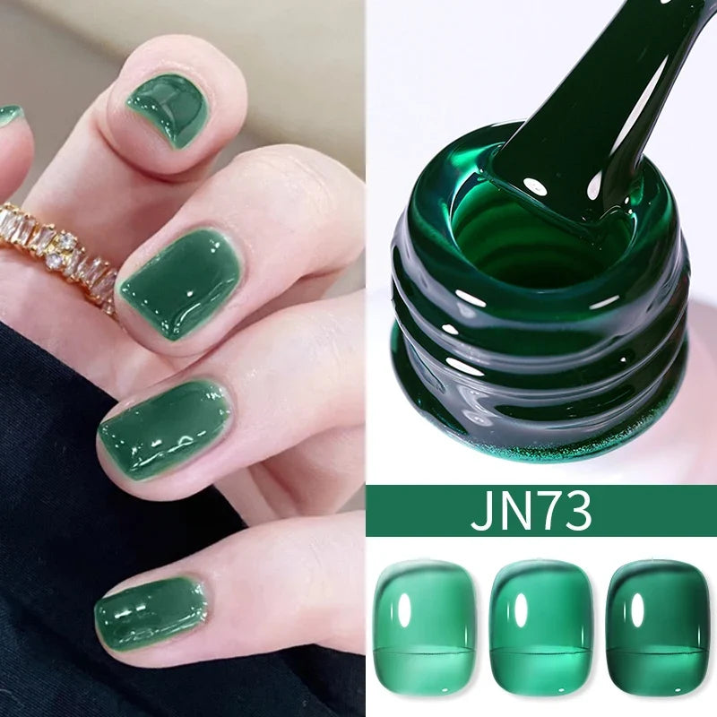 BORN PRETTY 10ml Blood Red Jelly Gel Nail Polish Halloween Nails Art Gel Polish Sheer Translucent Nail Gel for Winter Manicure 37